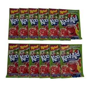 Kool-Aid Fresa Kiwi Bebida Sin Endulzar Mezcla 12 Paquetes Gelatina - Imagen 1 de 3