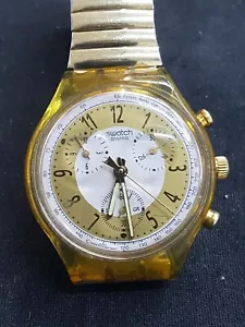 Swatch AG 1992 analog +small second hand gold tone - Picture 1 of 4