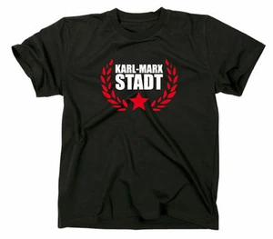 Camiseta Karl Marx ciudad Chemnitz RDA Sajonia Brandeburgo Alemania Oriental retro - Imagen 1 de 1