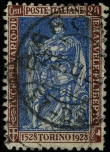 Italia 1928 francobolli commemorativi USATI Sas 226 CV $22,00 180617067 - Foto 1 di 1