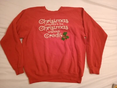 Sudadera Navidad Hanes Años 90 Vintage XL Navidad Sin Crédito - Camisa Divertida Foto 1 de 4