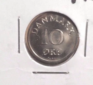 CIRCULATED 1955 10 ORE DENMARK COIN (72616)1.....FREE DOMESTIC SHIPPING!!!!! - Picture 1 of 3