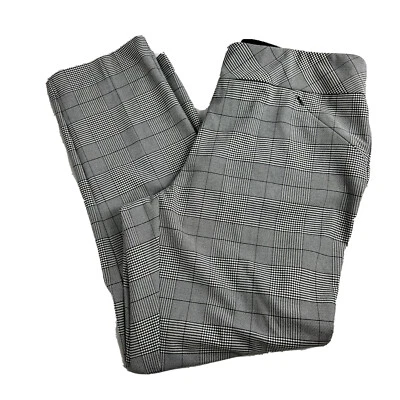 Investments Womens Black White Checkered Straight Classic Fit Straight Leg 16WR - Image 1 of 4