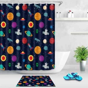 Revestidor de cortina de ducha de poliéster impermeable para baño Galaxy Group resistente al agua - Imagen 1 de 8