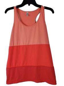 Gap Women's Sleeveless Striped Tank Top Orange Pink Color Block Workout M - Picture 1 of 5