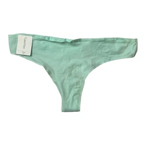 Calvin Klein Womens Form Cotton Thong QD3643 light green medium - Picture 1 of 2