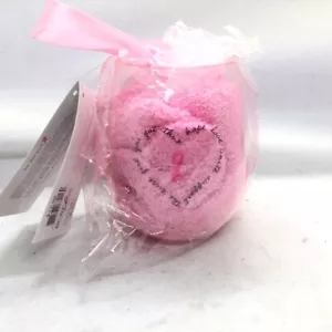 Breast Cancer Live Breathe Fight 16oz Stemless Wine Glass/Slipper Sock Set Pink - Picture 1 of 5