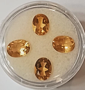 Citrine Oval, Good Color, Cut, Calibrated 8x6 MM, Eye Clean, Natural Gemstones. - Picture 1 of 2
