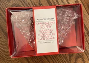 Williams Sonoma Árbol de Navidad Pequeño Candelabro Cónico Vidrio Transparente Nuevo - Imagen 1 de 2