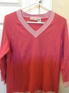 Polo Jeans Company Damas XL Cuello en V Suéter, Rosa, En muy buen estado - Imagen 1 de 11