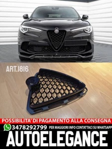 1816 GRIGLIA ADATTO PER ALFA ROMEO STELVIO 949 2016-2023 NERO LUCIDO - Imagen 1 de 7