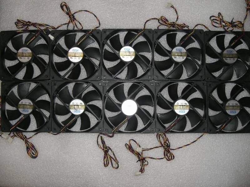 10x AVC Gehäuselüfter DA12025B12L, 120mm, 4-pin PWM Stecker - Bild 1 von 3