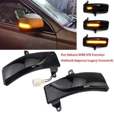 2 PCS LH+RH Mirrors Turn Signal Light For Subaru WRX Outback Legacy 2012-2017 - Image 1 of 4