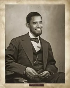 BARACK OBAMA POSTER The Man From Illinois Abe Lincoln - Picture 1 of 1