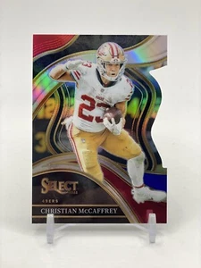 CHRISTIAN MCCAFFREY SP Rosso e Blu Prizm Club Level Die-Cut 2023 Panini Seleziona - Foto 1 di 2