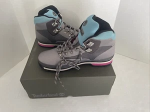 Timberland Euro Hiker Boots Men's A2274 Grey Blue Pink Size 12 Discontinued - Picture 1 of 10