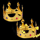  2 Pcs Monarch Crown Halloween Party Prop Foil Crowns Mardi Gras Man Clothing