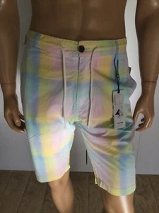 LRG Lifted Research Group Men’s Mint Plaid Shorts Size 30 - Picture 1 of 8