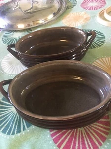 2 Crate And Barrel Stone Ware Casarole 7x4x2 INCHES - Picture 1 of 4