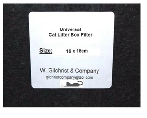 Filtro de repuesto para caja de arena para gatos con capucha 16x16 cm absorbe olores cortados a medida - Imagen 1 de 3