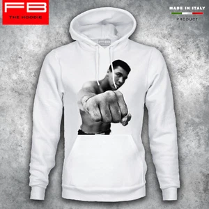 Felpa Hoodie Muhammad Ali Cassius Clay Jr Pugile Boxe Pugilato Champion History - Picture 1 of 4