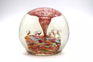 Vtg Art Glass Paperweight Abstract Ocean Maelstrom Bullicante Colorful Stunning - Picture 1 of 22