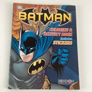 DC Comics Batman Coloring Activity Book Stickers Puzzle Mazes Super Hero Bendon - Imagen 1 de 7