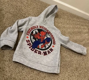 Spider-Man Spidey & His Amazing Friends Gray Boys Hooded Sweatshirt Marvel 5T - Picture 1 of 3
