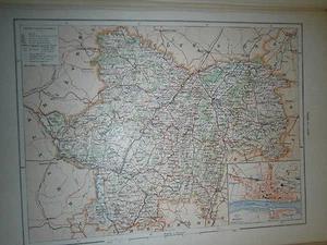 Carte géographique Année 1914 Département de la Saône et Loire - Imagen 1 de 1