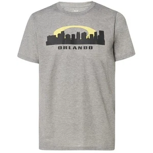 Camiseta Oakley Para Hombre Gris De Algodón Orlando Skyline Qs3 Talla M - Imagen 1 de 12