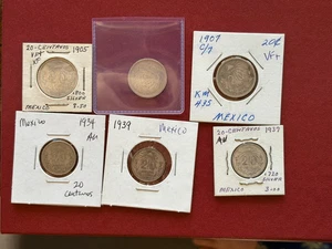 Mexico 20 Centavos Silver Lot — 1905-1942 — 15 Coins — BU/Early Dates — 1.4 ASW - Picture 1 of 6
