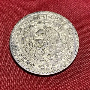 Moneda de plata de un peso de México Billón 1958 - Imagen 1 de 2