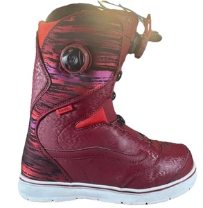 Stivali da snowboard Vans Aura rosso bianco boa donna taglia 7 usati in ottime condizioni - Foto 1 di 12