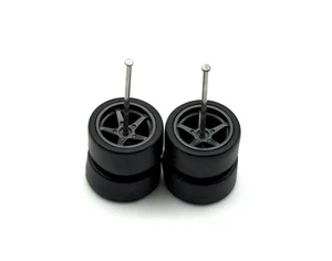 5 SETS 1/64 Scale 5 SPOKE v7 Real Rider Wheels Rims Tires Set for Hot Wheels - Picture 1 of 2