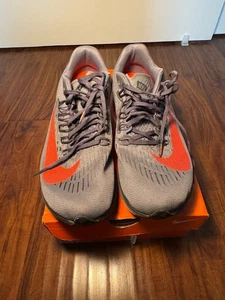Nike Zoom Fly Gunsmoke Grey Red Men's Grey Running Sneakers Shoes Size 7.5 - Picture 1 of 9