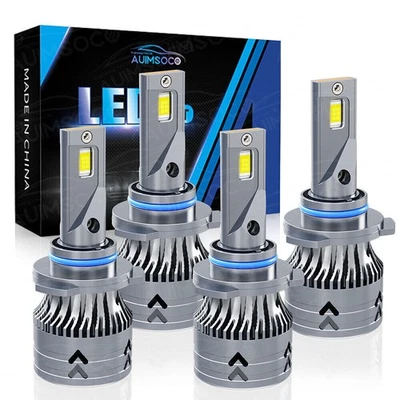 Combo de 4 piezas faros LED de haz alto bajo kit de bombillas de haz alto para Honda Accord sedán 1999-2012 Foto 1 de 4