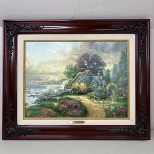 Thomas Kinkade "A New Day Dawning" Lithograph on Canvas Framed COA 11.5”x15.5” - Picture 1 of 23