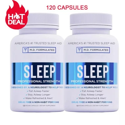 (2 Pack) 120 Caps Relaxium Sleep Natural Dietary Supplement for Better Sleep - Image 1 of 4