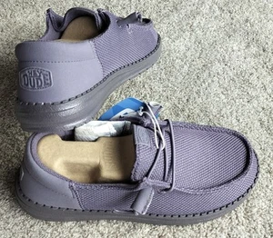 Hey Dude Women Size 5 Wendy Funk Mono All Purple Dark Lilac Slip-On Casual Shoes - Picture 1 of 7