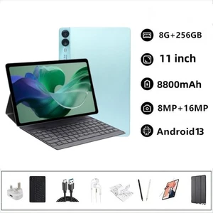 New Tablet 8GB RAM+512GB ROM 11 inch Android 13 Wifi 5G Free Bluetooth Keyboard - Picture 1 of 17