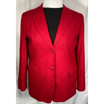 Blazer para mujer vintage rojo mezcla de lana talla 18 Foto 1 de 4