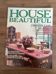 HOUSE BEAUTIFUL Magazine August 1983 Country Ease Home Decor Vintage Ads - Picture 1 of 22