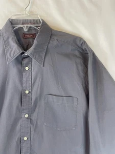 Vintage Macy's Shirt Mens 15.5 34/35 Gray Dress Button Down Pocket Hong Kong 90s - Picture 1 of 11
