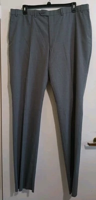Hart Schaffner Marx DK Grey Pants 42R Wool Blend NY Fit Performance Traveler New - Image 1 of 4