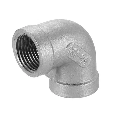 5 Pcs, 3/8" 150 Female NPT 90° Elbow Cast 304 Stainless Steel Pipe Fitting - Image 1 of 4