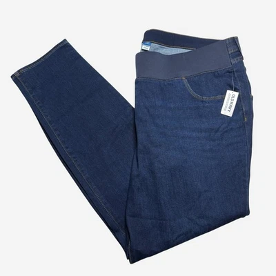 Old Navy Maternity Skinny Jeans Size 20 Tall Front Low Panel Blue Denim (43x32) - Image 1 of 4