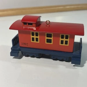 Vintage Train Car Ornament Hallmark Keepsake 1992 Christmas Sky Line Caboose Red - Picture 1 of 21