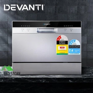 RETURNs Devanti Benchtop Dishwasher 6 Place Bench Top Countertop Dish Washer Cle - Picture 1 of 12