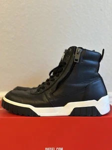 Diesel S-RUA Mid Turnschuhe Schwarz Leder Herren Größe 11 - Bild 1 von 7