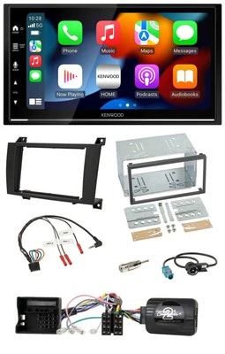 Kenwood DAB USB Bluetooth 2DIN Lenkrad Autoradio für Mercedes SLK R171 2004-2008 - Bild 1 von 4